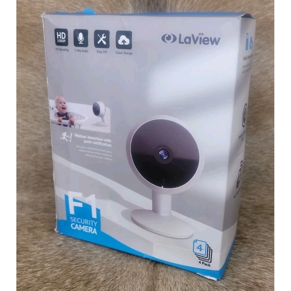 LaView F1 Security Camera 4 Pack 1080P HD Indoor WiFi Smart Home LV-PWF1-4PKG